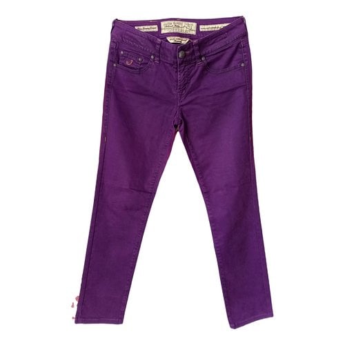 Pre-owned Jacob Cohen Straight Pants In Purple