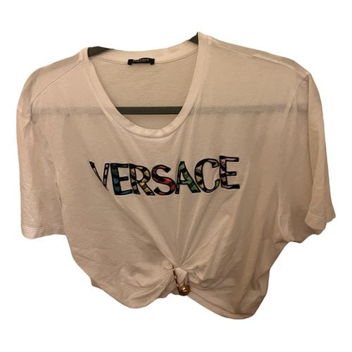 Pre-owned Versace Top In White