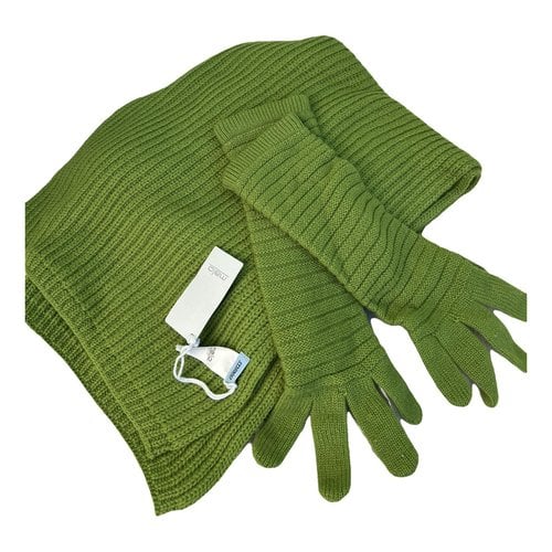 Pre-owned Malo Wool Scarf In Green