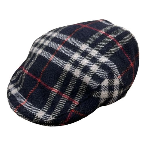 Pre-owned Burberry Wool Hat In Navy