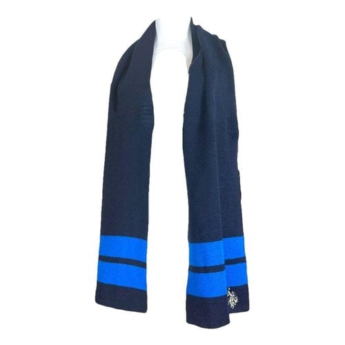 Pre-owned Ralph Lauren Wool Scarf & Pocket Square In Blue