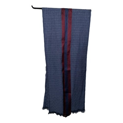 Pre-owned Gucci Scarf & Pocket Square In Blue