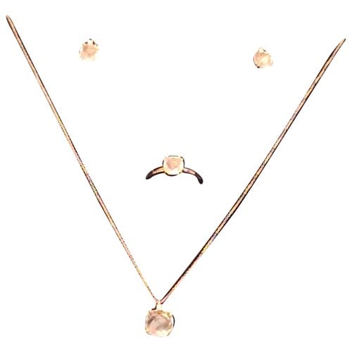 Pre-owned Bliss Pink Gold Jewellery Set