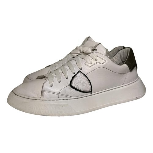 Pre-owned Philippe Model Cloth Low Trainers In White