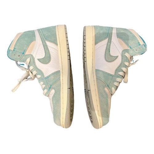 Pre-owned Jordan 1 Leather High Trainers In Green