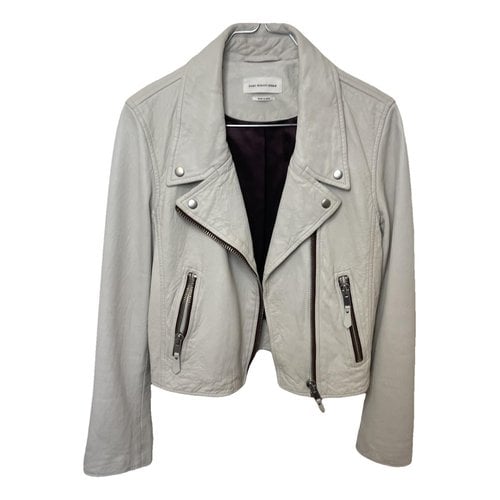 Pre-owned Isabel Marant Étoile Leather Jacket In Beige