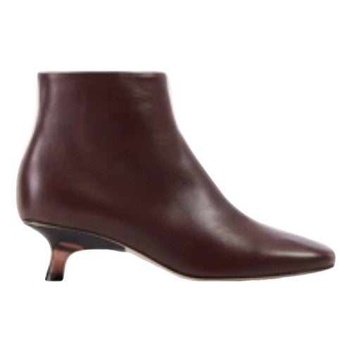 Pre-owned Dear Frances Leather Boots In Brown