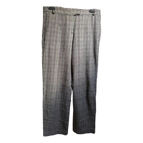 Pre-owned Kenzo Straight Pants In Grey
