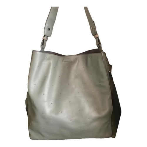 Pre-owned Allsaints Leather Handbag In Green