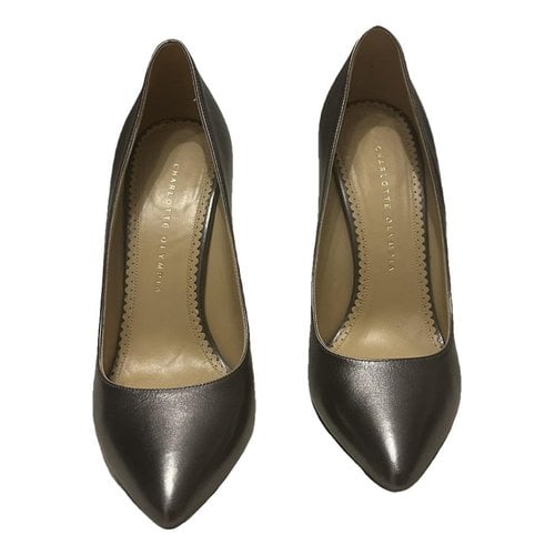 Pre-owned Charlotte Olympia Leather Heels In Metallic