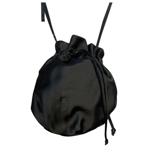 Pre-owned Polo Ralph Lauren Silk Handbag In Black
