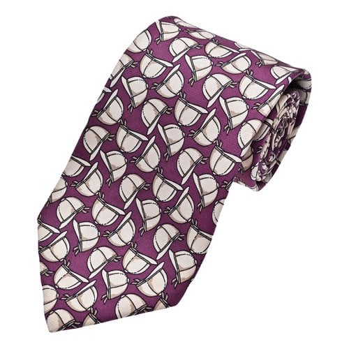 Pre-owned Polo Ralph Lauren Silk Tie In Purple