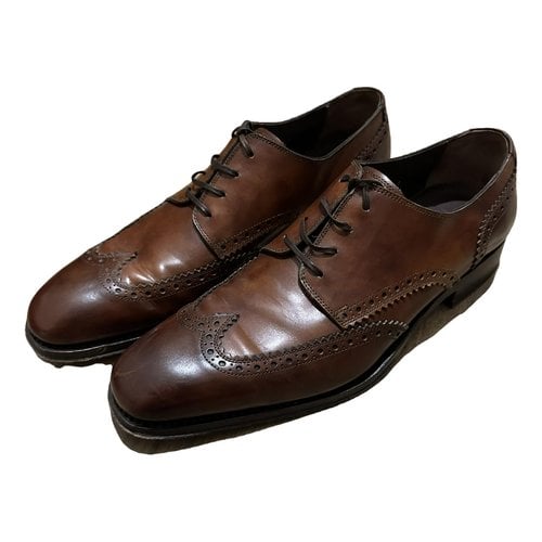 Pre-owned Ferragamo Leather Lace Ups In Brown