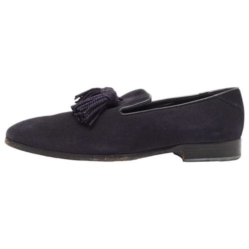 Pre-owned Jimmy Choo Flats In Navy