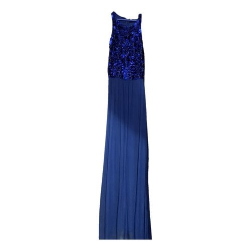 Pre-owned Guess Glitter Maxi Dress In Blue