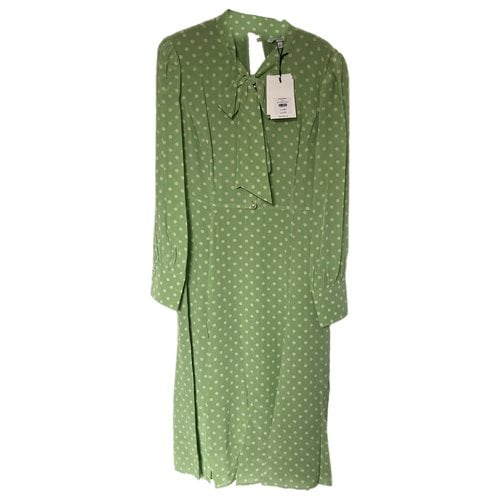 Pre-owned Lk Bennett Silk Mid-length Dress In Green