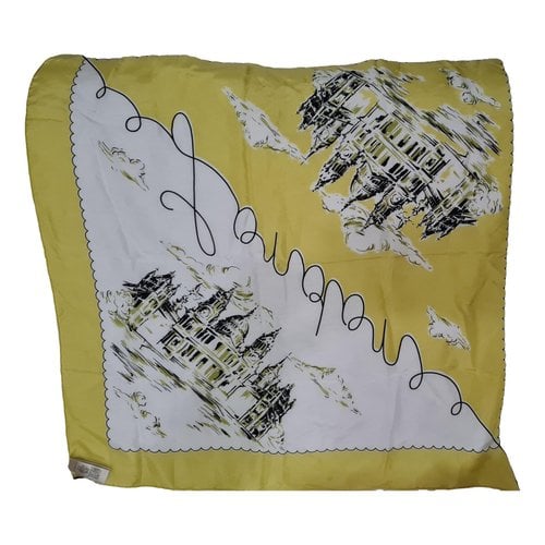 Pre-owned Burberry Silk Handkerchief In Yellow