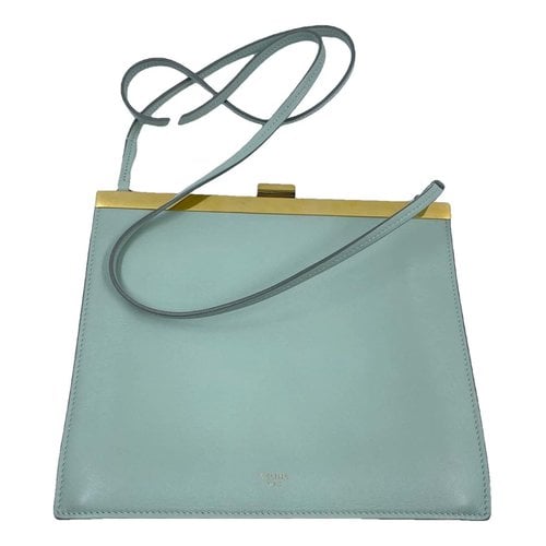 Pre-owned Celine Clasp Leather Crossbody Bag In Green