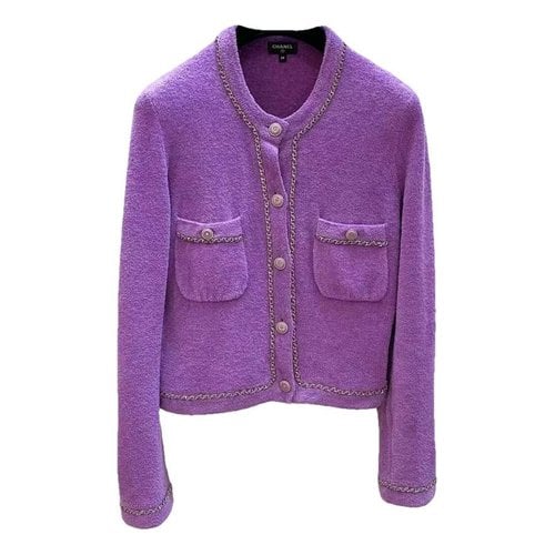 Pre-owned Chanel Tweed Jacket In Purple