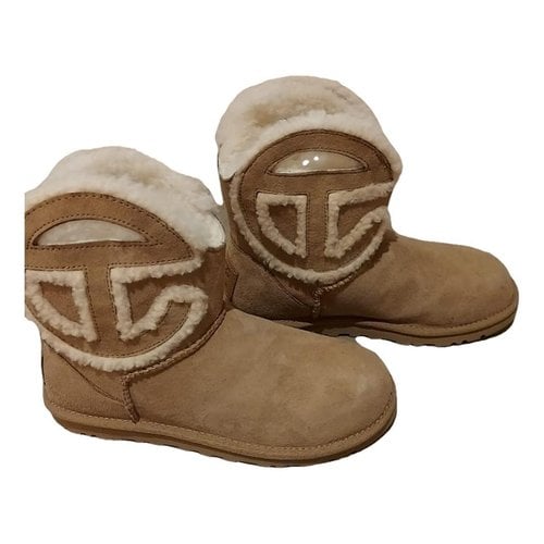 Pre-owned Ugg X Telfar Snow Boots In Brown