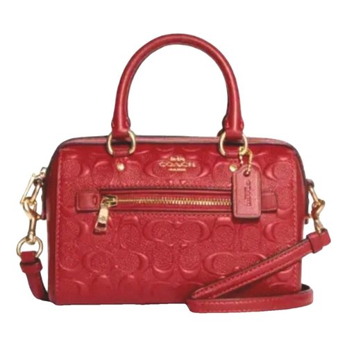 Pre-owned Coach Leather Crossbody Bag In Red