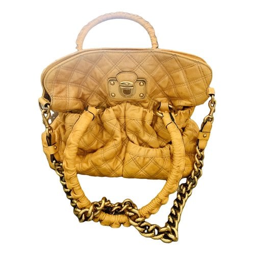 Pre-owned Marc Jacobs Leather Tote In Yellow