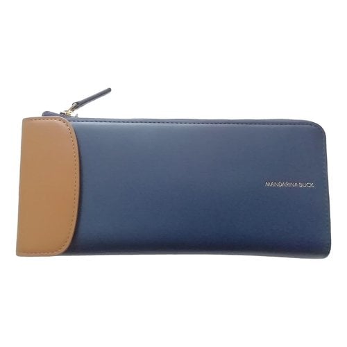 Pre-owned Mandarina Duck Leather Wallet In Navy