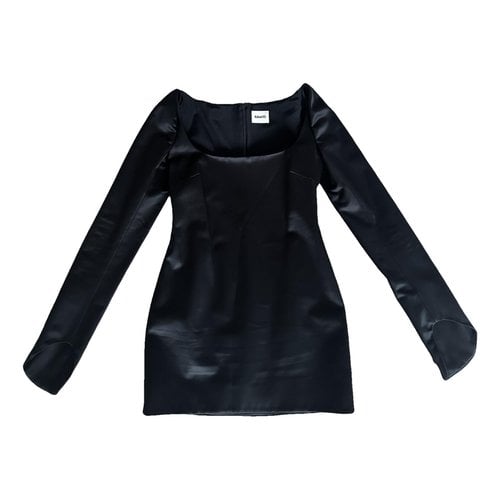 Pre-owned Khaite Silk Mini Dress In Black
