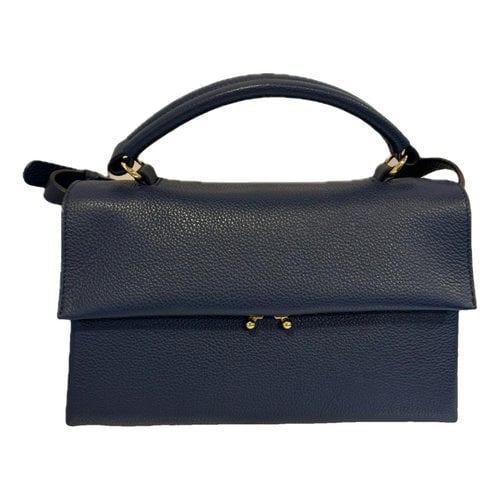 Pre-owned Marni Leather Crossbody Bag In Navy