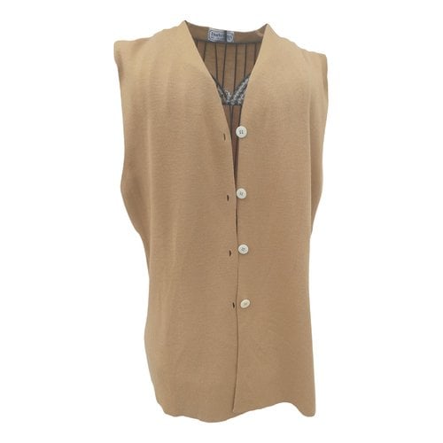 Pre-owned Burberry Wool Cardi Coat In Camel