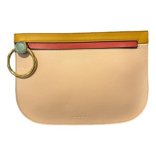 Pre-owned Marni Leather Clutch Bag In Multicolour
