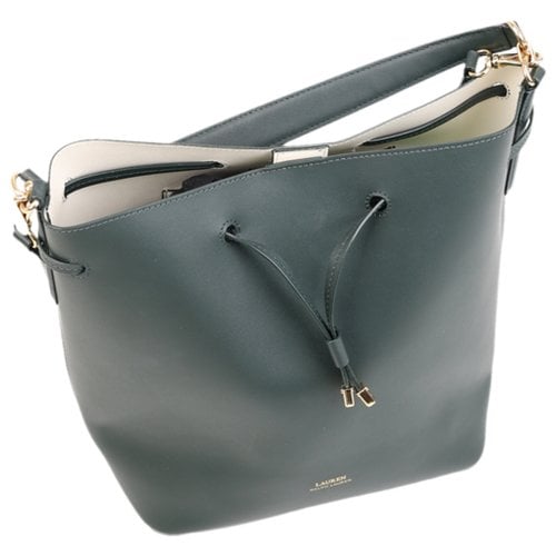 Pre-owned Lauren Ralph Lauren Leather Handbag In Green
