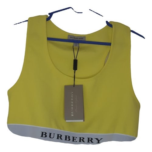 Pre-owned Burberry Top In Yellow