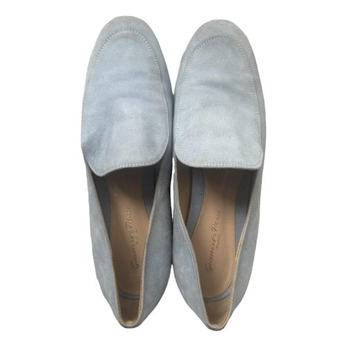 Pre-owned Gianvito Rossi Ballet Flats In Blue