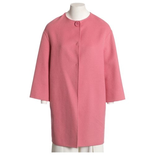 Pre-owned Prada Wool Coat In Pink