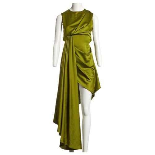 Pre-owned Off-white Mid-length Dress In Green