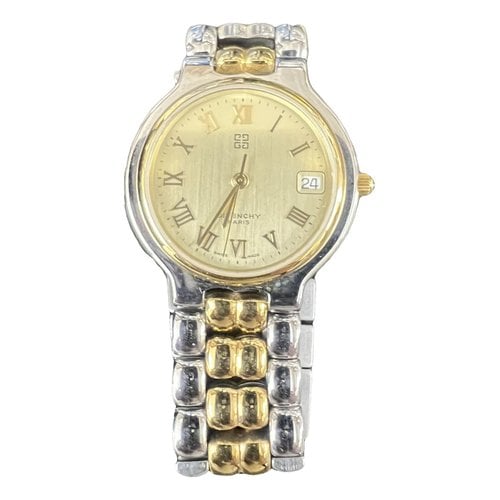 Pre-owned Givenchy Silver Gilt Watch In Gold