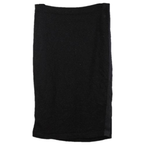 Pre-owned Chanel Cashmere Maxi Skirt In Black