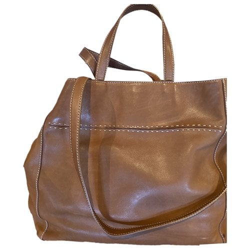 Pre-owned Ermanno Scervino Leather Handbag In Brown