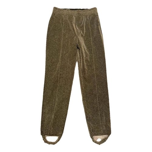 Pre-owned Golden Goose Trousers In Gold