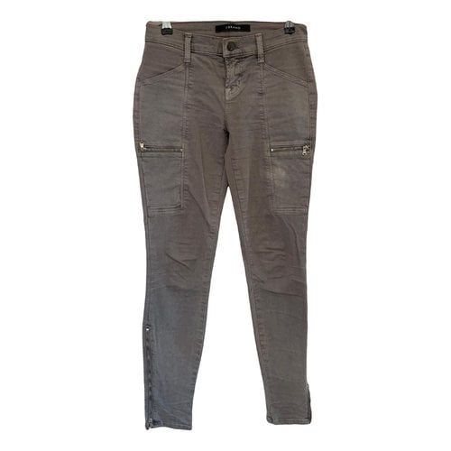 Pre-owned J Brand Straight Jeans In Khaki