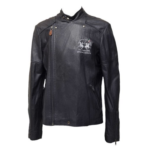 Pre-owned La Martina Leather Jacket In Blue