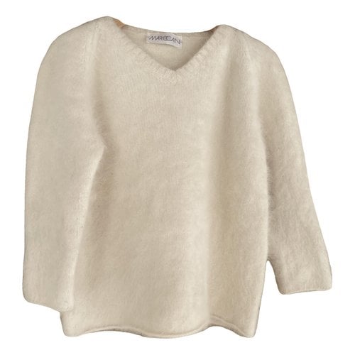 Pre-owned Marc Cain Wool Jumper In White