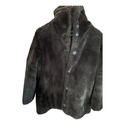 Pre-owned Oof Wear Faux Fur Coat In Black