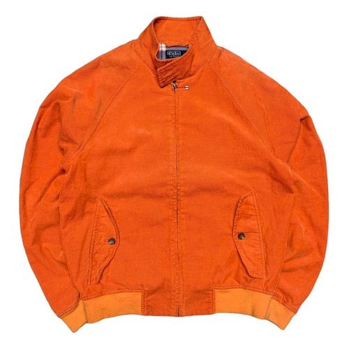 Pre-owned Polo Ralph Lauren Velvet Vest In Orange