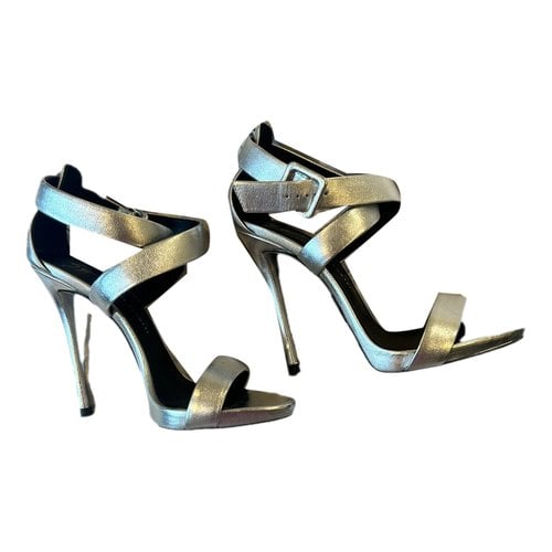 Pre-owned Giuseppe Zanotti Leather Heels In Silver