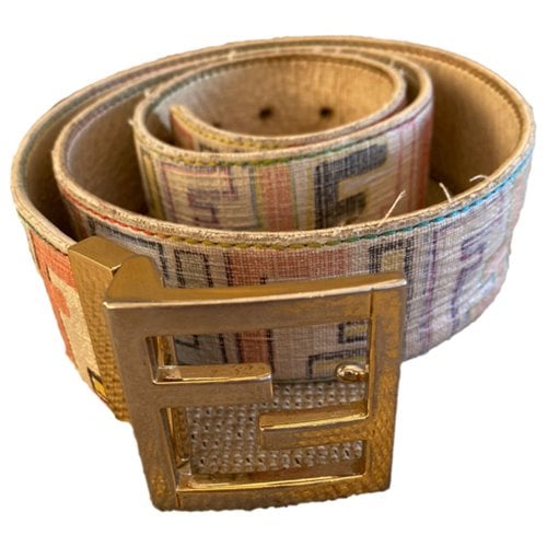Pre-owned Fendi Leather Belt In Multicolour