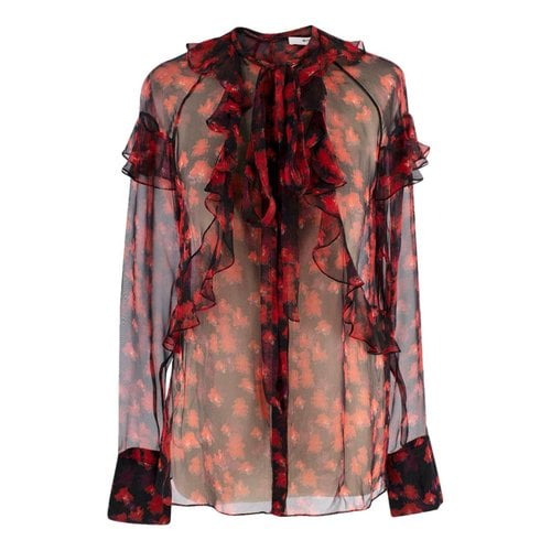Pre-owned Givenchy Silk Top In Red