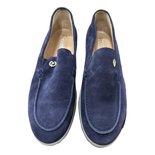 Pre-owned Pollini Flats In Blue