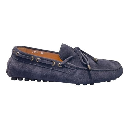 Pre-owned Doucal's Flats In Blue